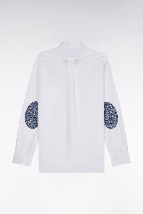 Chemise en coton blanc coudière coupe droite - Image 2