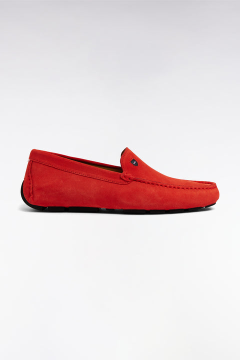Red suede leather loafers - Image 1