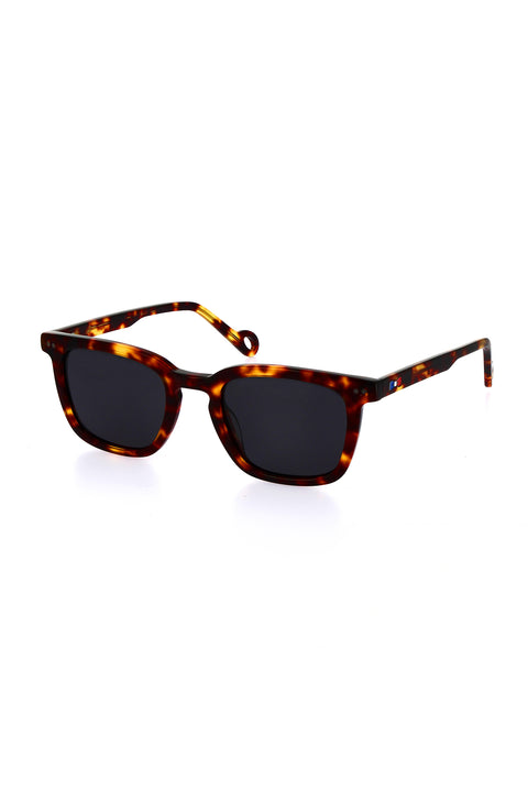 Lunette de soleil rectangulaires en acétate écaille marron XV de France - Image 1
