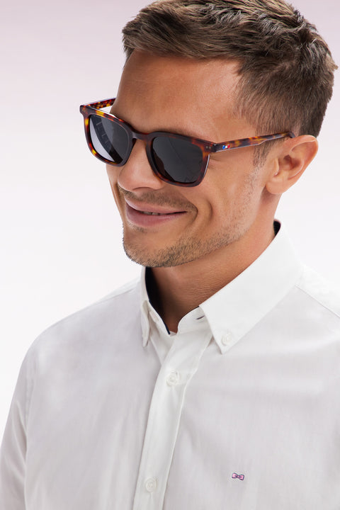 Lunettes de soleil rondes en acétate écaille marron XV de France - Image 2
