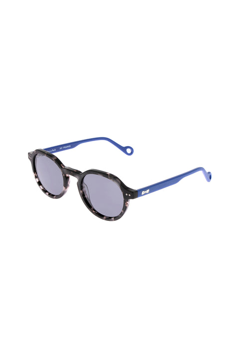 Lunettes de soleil rondes en acétate écaille grises et bleues XV de France - Image 1