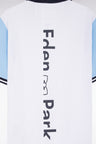 Polo à manches courtes en coton blanc jacquard dos Eden Park coupe décontractée