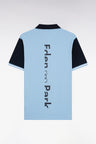 Polo à manches courtes en coton ciel jacquard dos Eden Park coupe décontractée