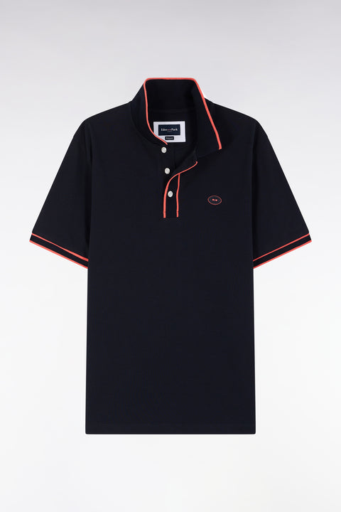 Polo à manches courtes en coton corail rayures colorées coupe décontractée - Image 2