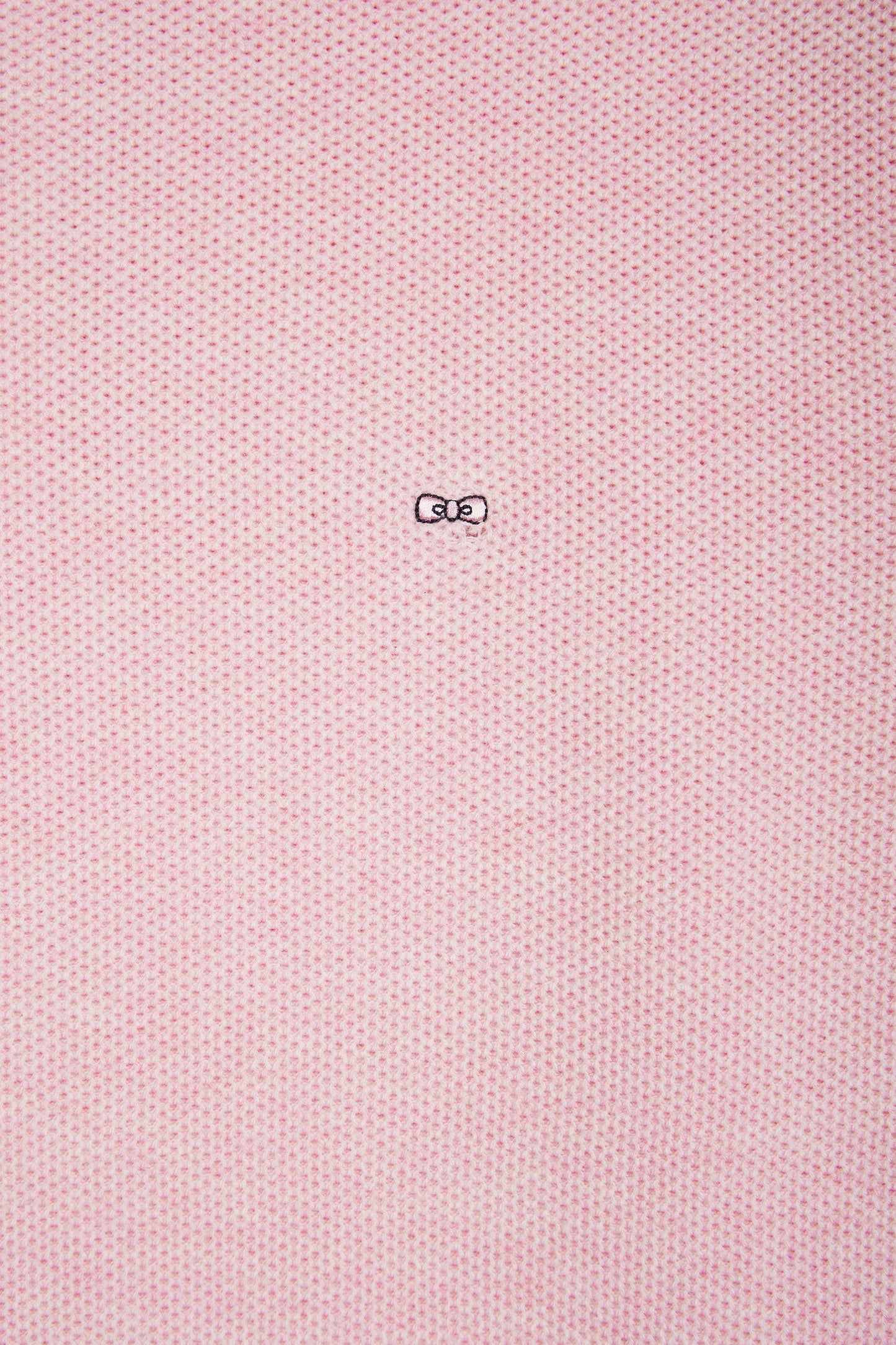 Straight-fit pink honeycomb cotton crew neck jumper