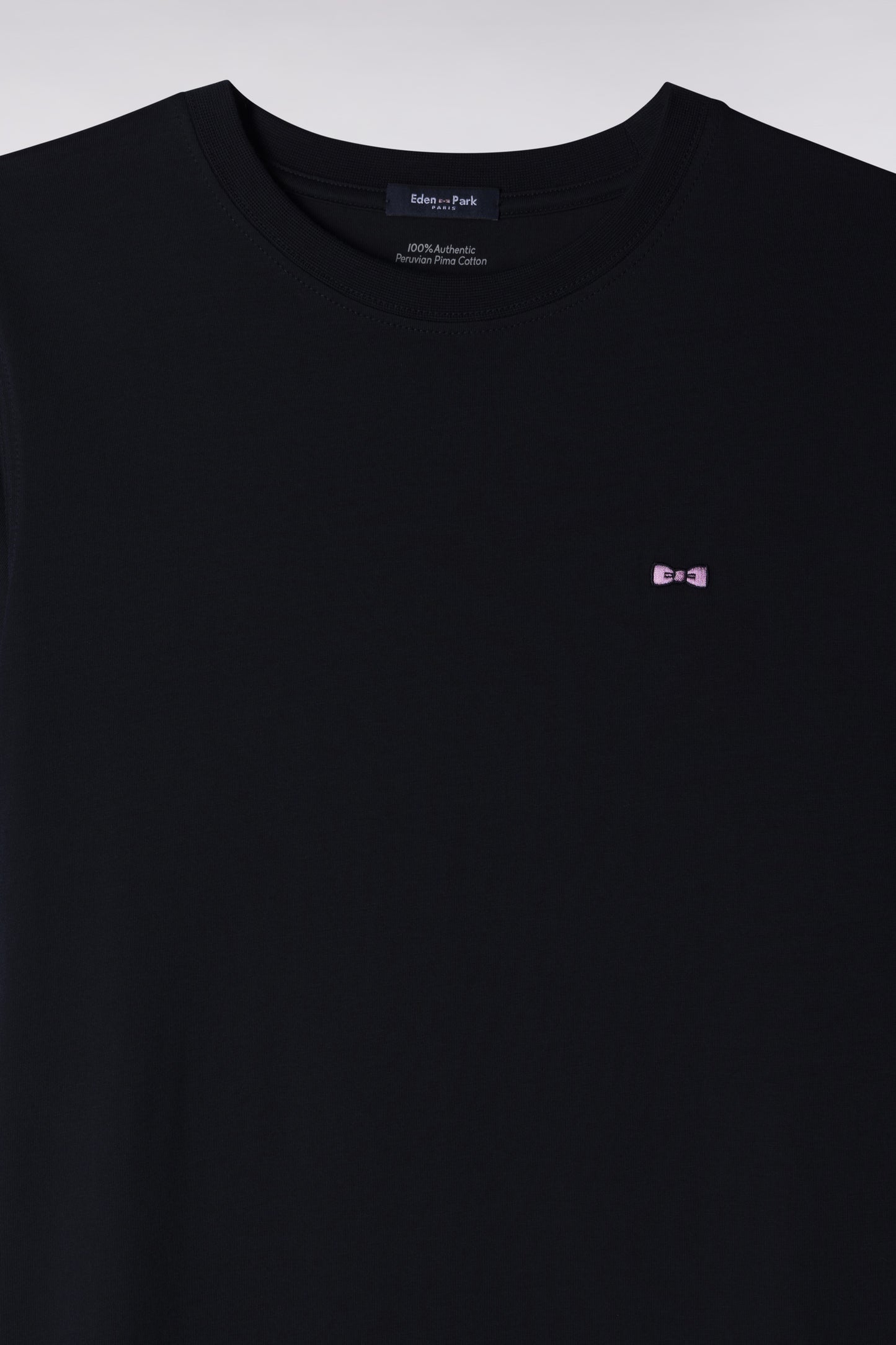 T-shirt dress in navy Pima cotton, straight cut