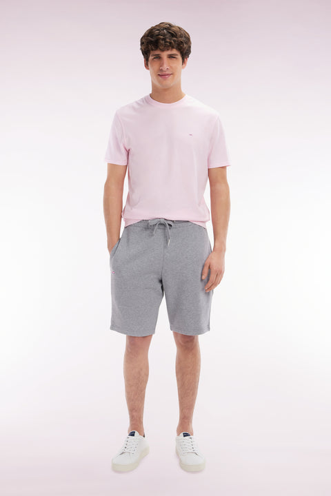 Short en molleton coton gris coupe droite - Image 1