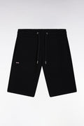 Short en molleton coton noir coupe droite