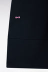 Relaxed-git navy cotton fleece shorts with pink accents