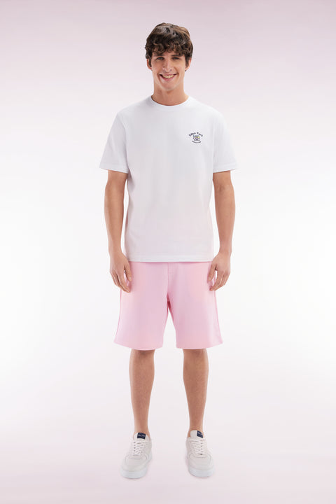 Short en molleton coton rose coupe décontractée - Image 1