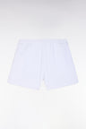 Short en molleton coton mélangé blanc coupe droite