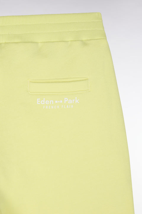 Short en molleton coton jaune coupe droite - Image 2