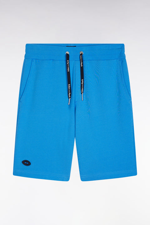 Short en molleton coton bleu coupe décontractée - Image 2