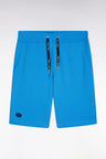 Short en molleton coton bleu coupe décontractée
