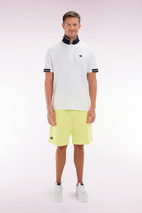 Short en molleton coton jaune coupe décontractée - Image 1