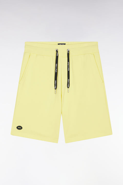 Short en molleton coton jaune coupe décontractée - Image 2