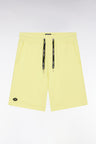 Short en molleton coton jaune coupe décontractée