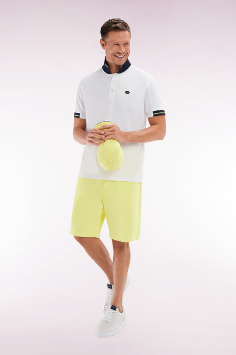 Short en molleton coton jaune coupe décontractée - Image 3