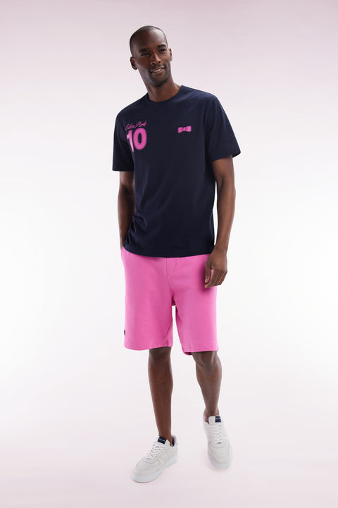 Short en molleton coton rose coupe décontractée - Image 3