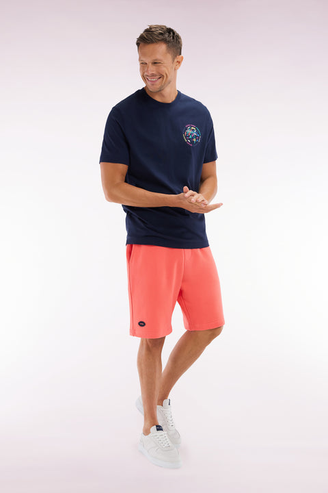 Short en molleton coton corail coupe décontractée - Image 3