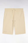 Short en molleton coton ocre coupe décontractée