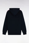 Sweatshirt à capuche en coton marine et rose coupe décontractée