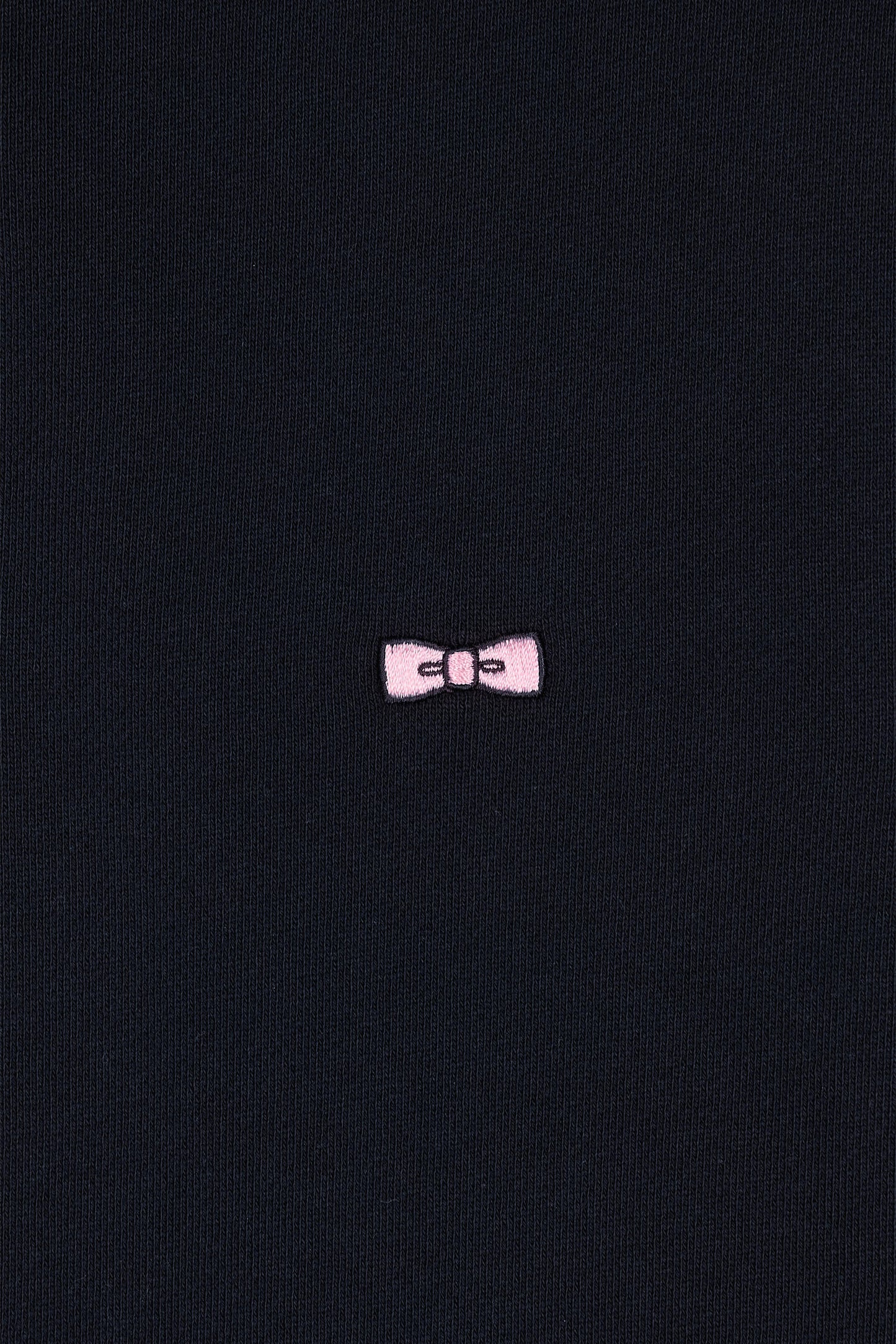 Sweatshirt à col zippé en coton marine coupe droite