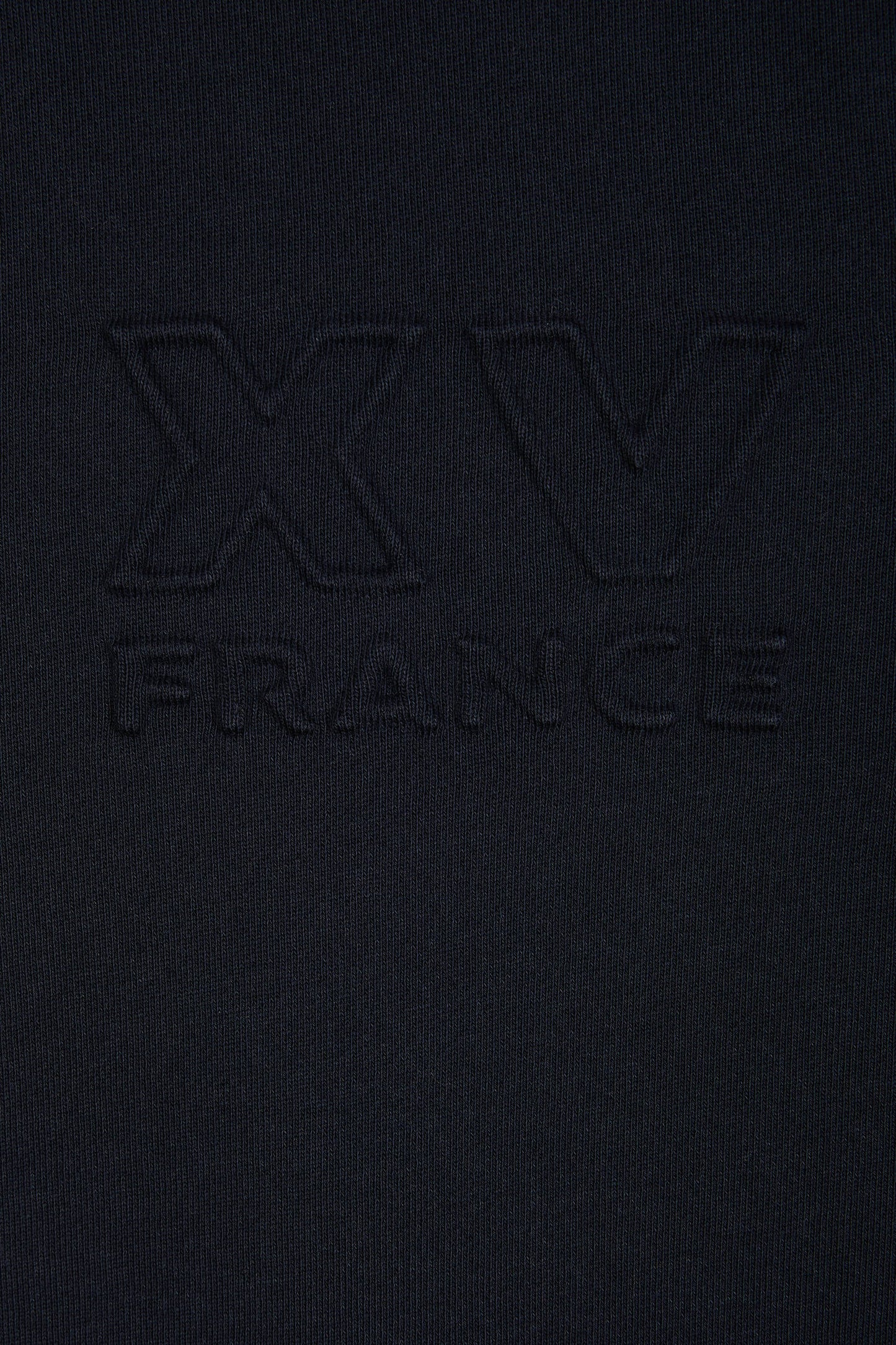 Sweatshirt à col maillot en coton marine XV de France coupe droite