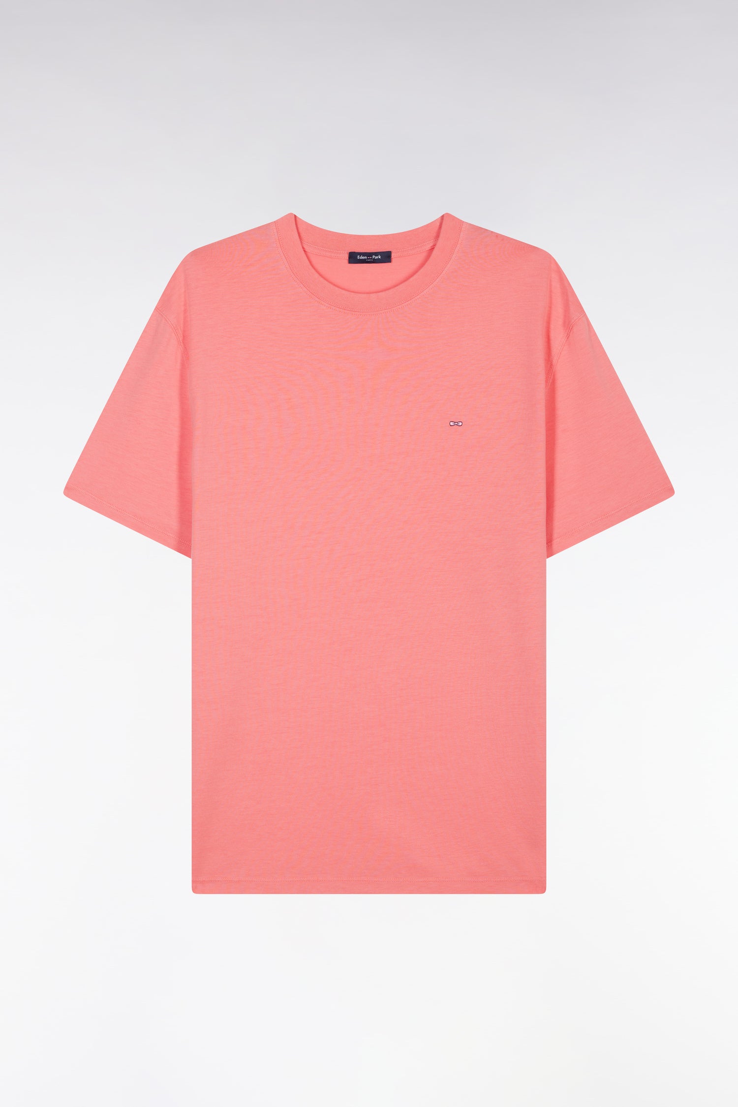 T-shirt manches courtes rose saumon coupe droite