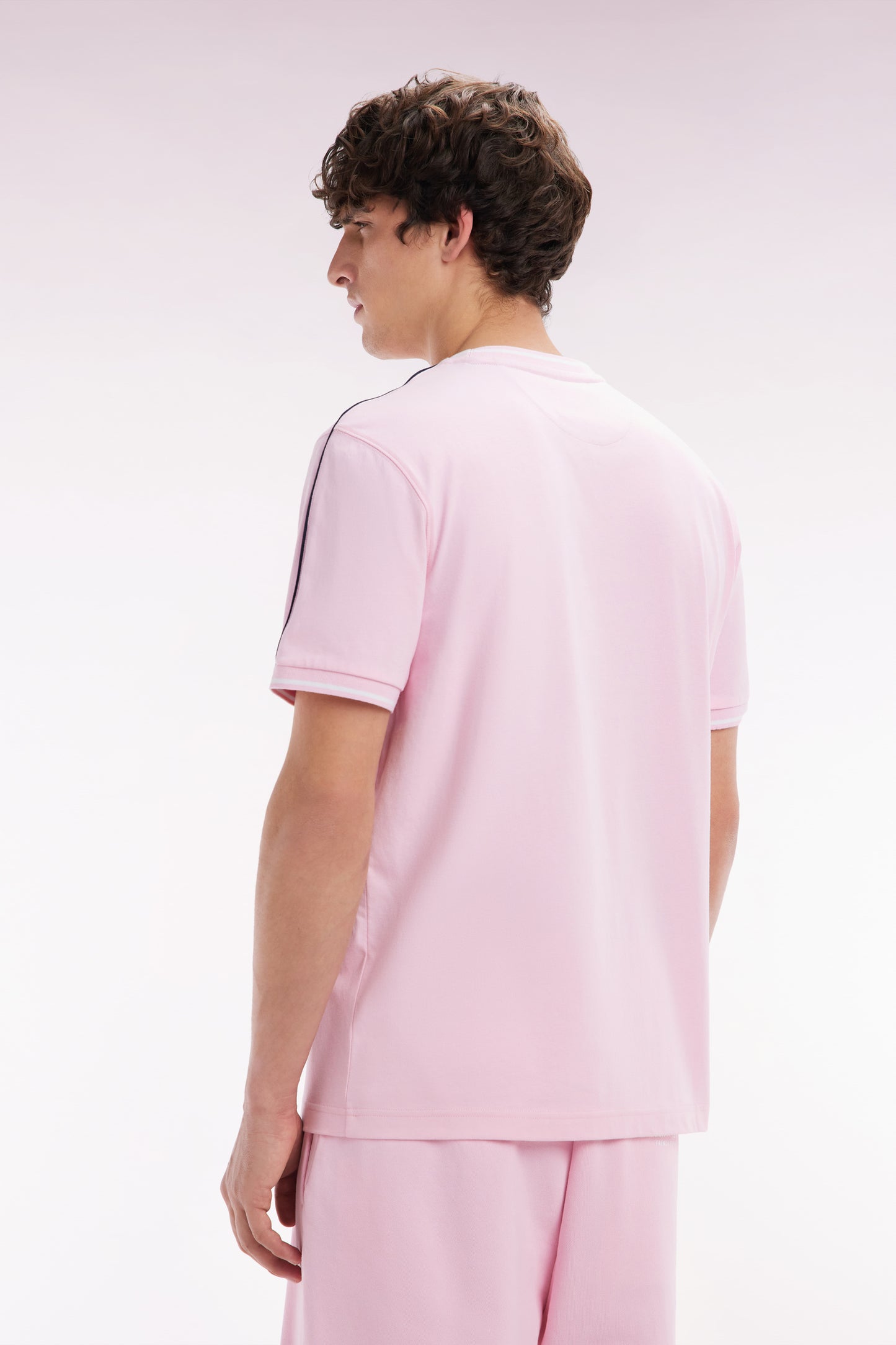 T-shirt en coton rose coupe décontractée