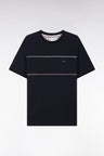 T-shirt XV de France en coton marine à passepoils coupe droite