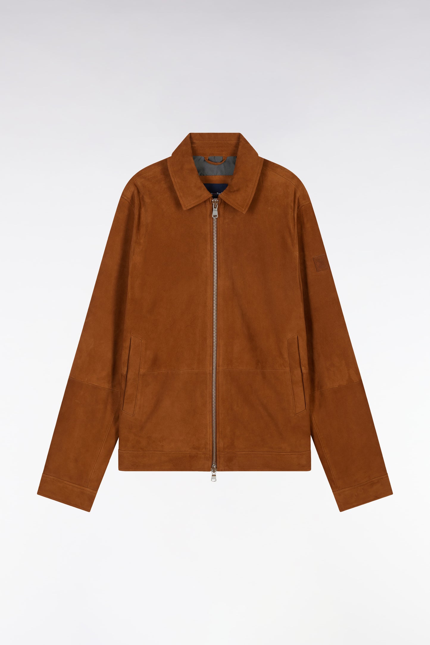 Brown suede zipped jacket