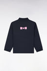 Blouson coupe-vent zippé bleu marine