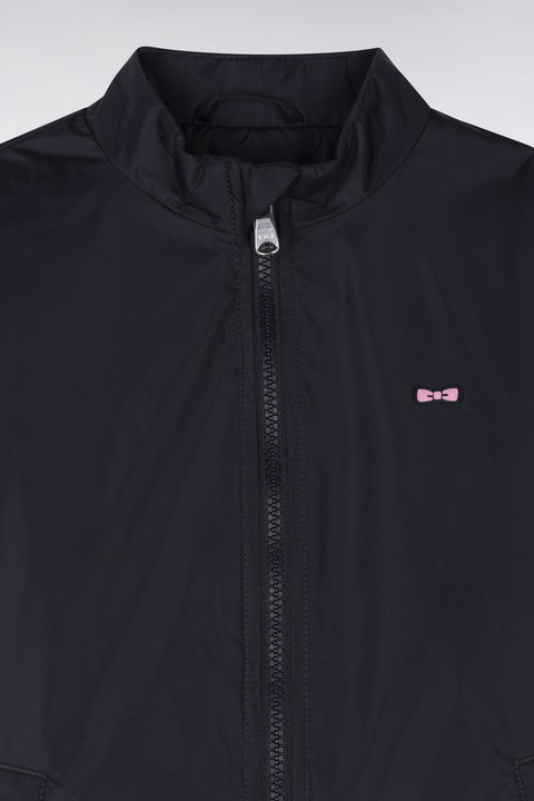Blouson coupe-vent zippé bleu marine - Image 2
