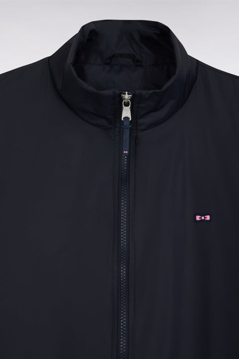 Navy nylon windproof jacket - Image 2
