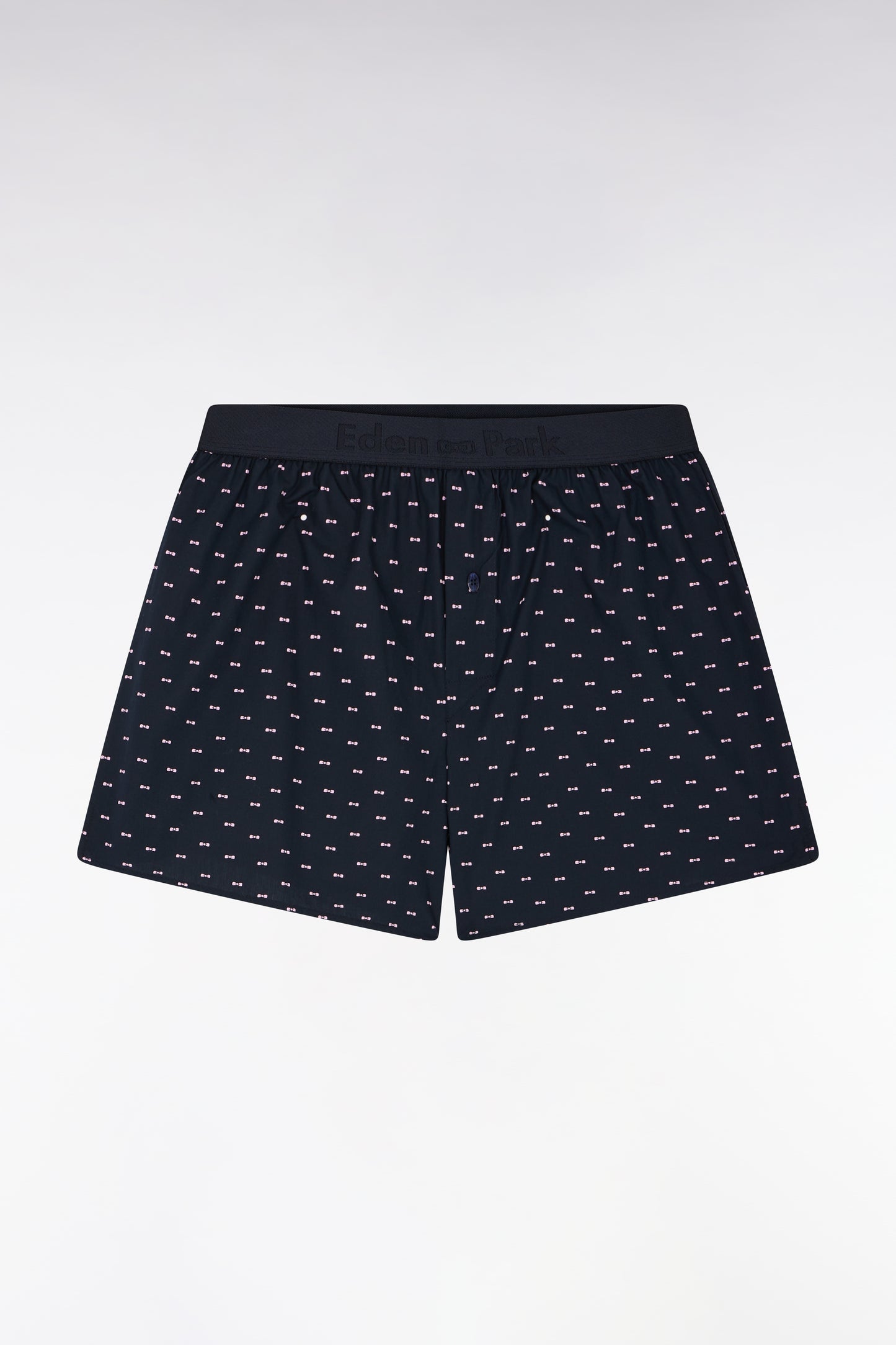 Boxer en jersey de coton à micromotifs nœuds papillon marine