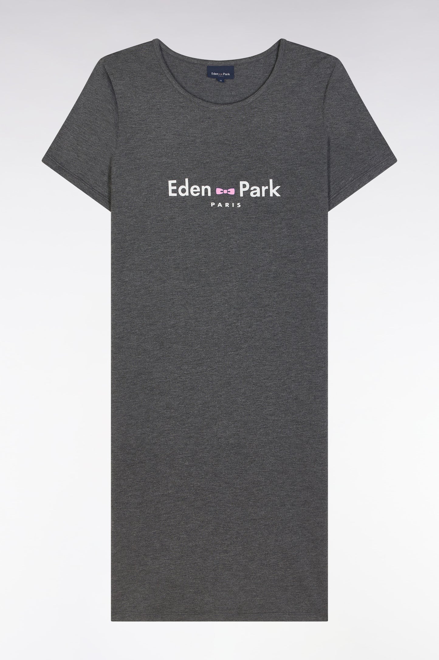 Chemise de nuit en modal stretch gris logo Eden Park