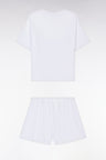 Pyjama court blanc