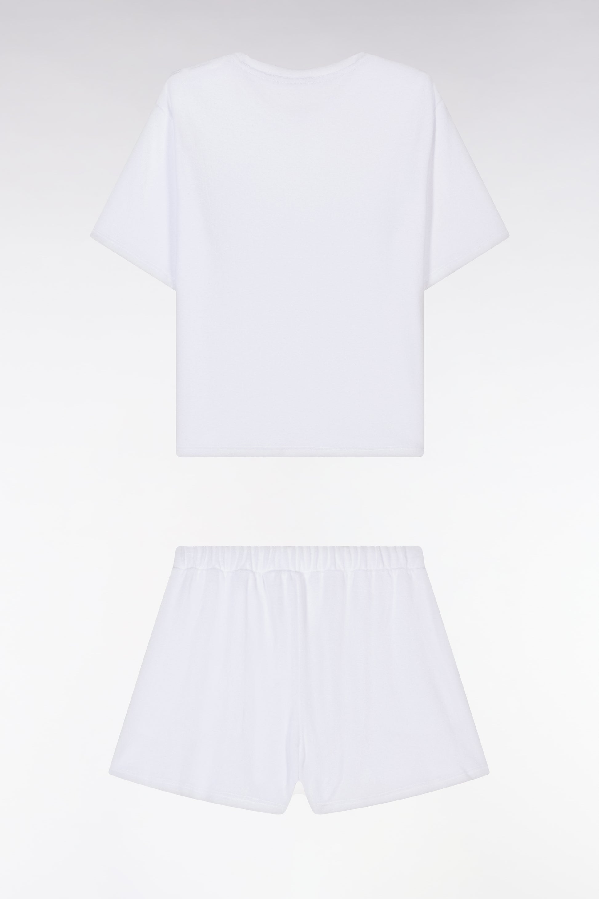 Pyjama court blanc