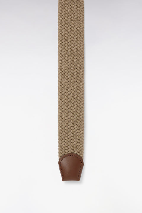 Ceinture textile élastiquée beige - Image 3