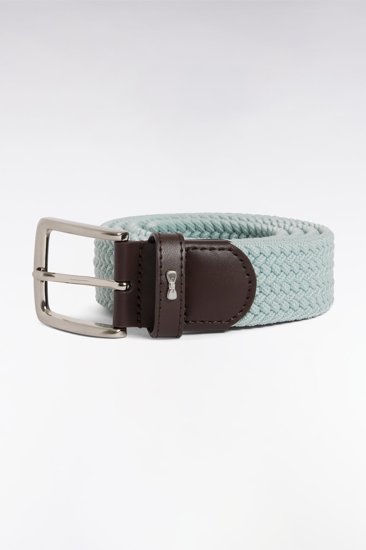 Ceinture textile élastiquée vert d'eau