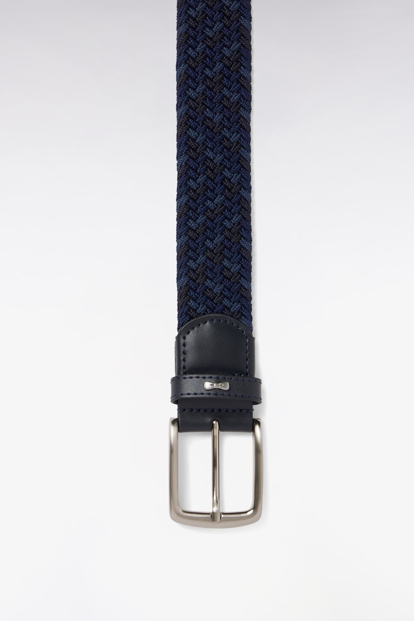Ceinture textile élastiquée tricolore marine