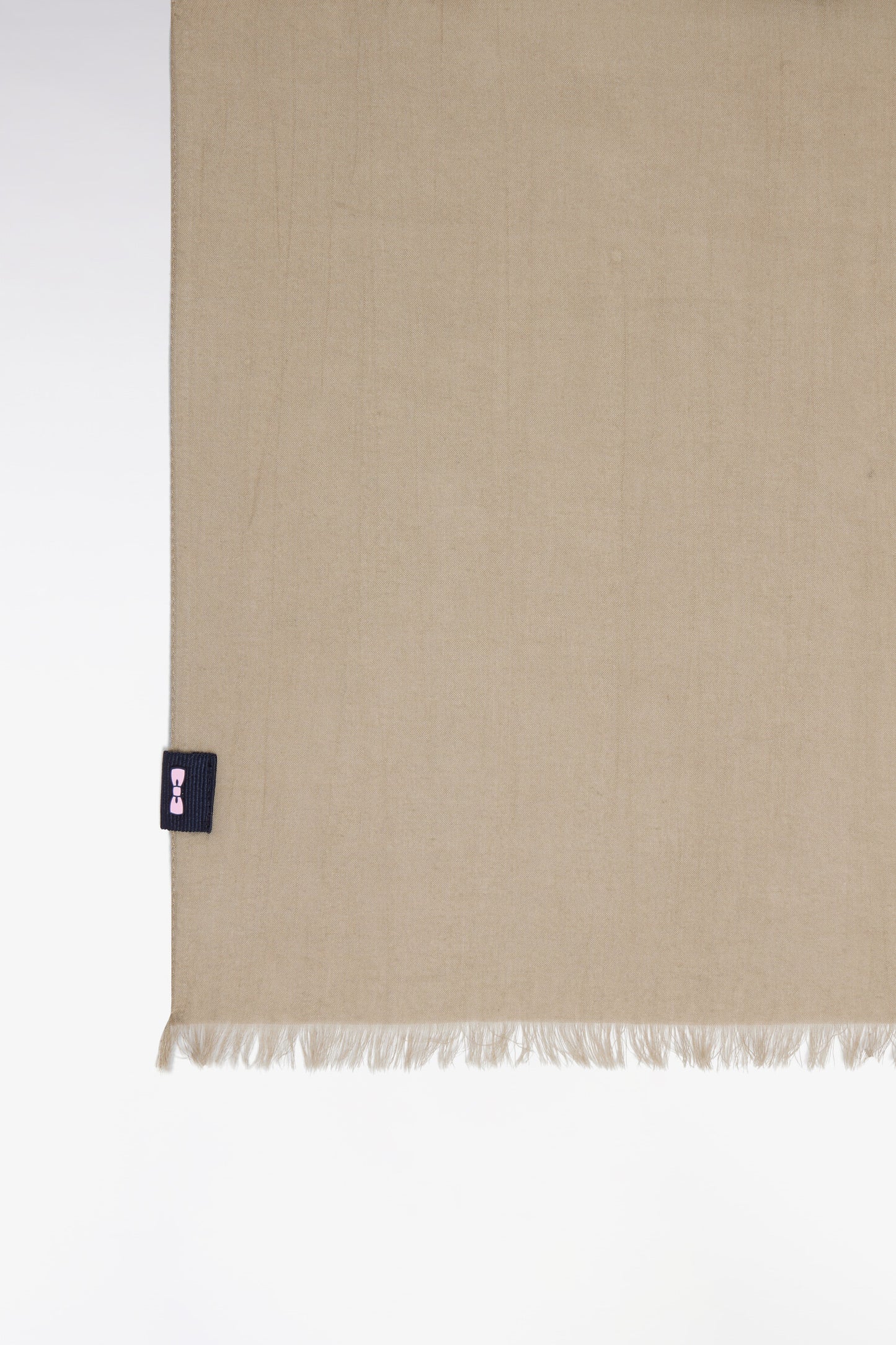 Plain khaki cotton and modal scarf