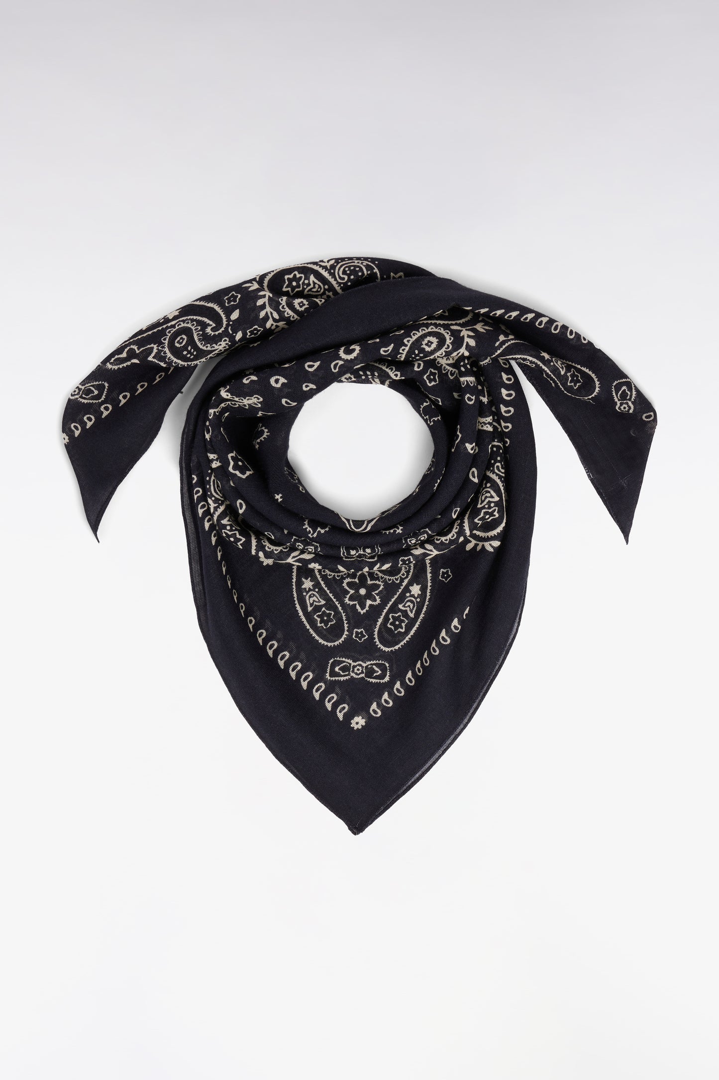 Foulard en coton marine