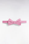 Noeud papillon en soie rose à micromotifs
