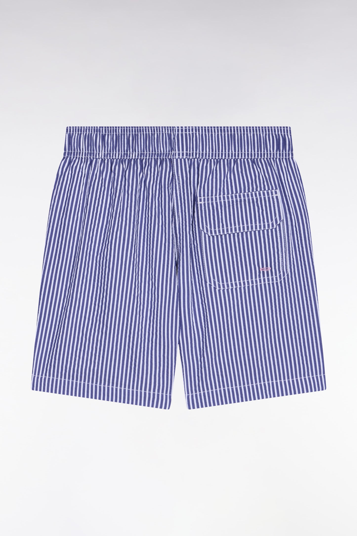 Maillot de bain en coton mélangé rayé marine