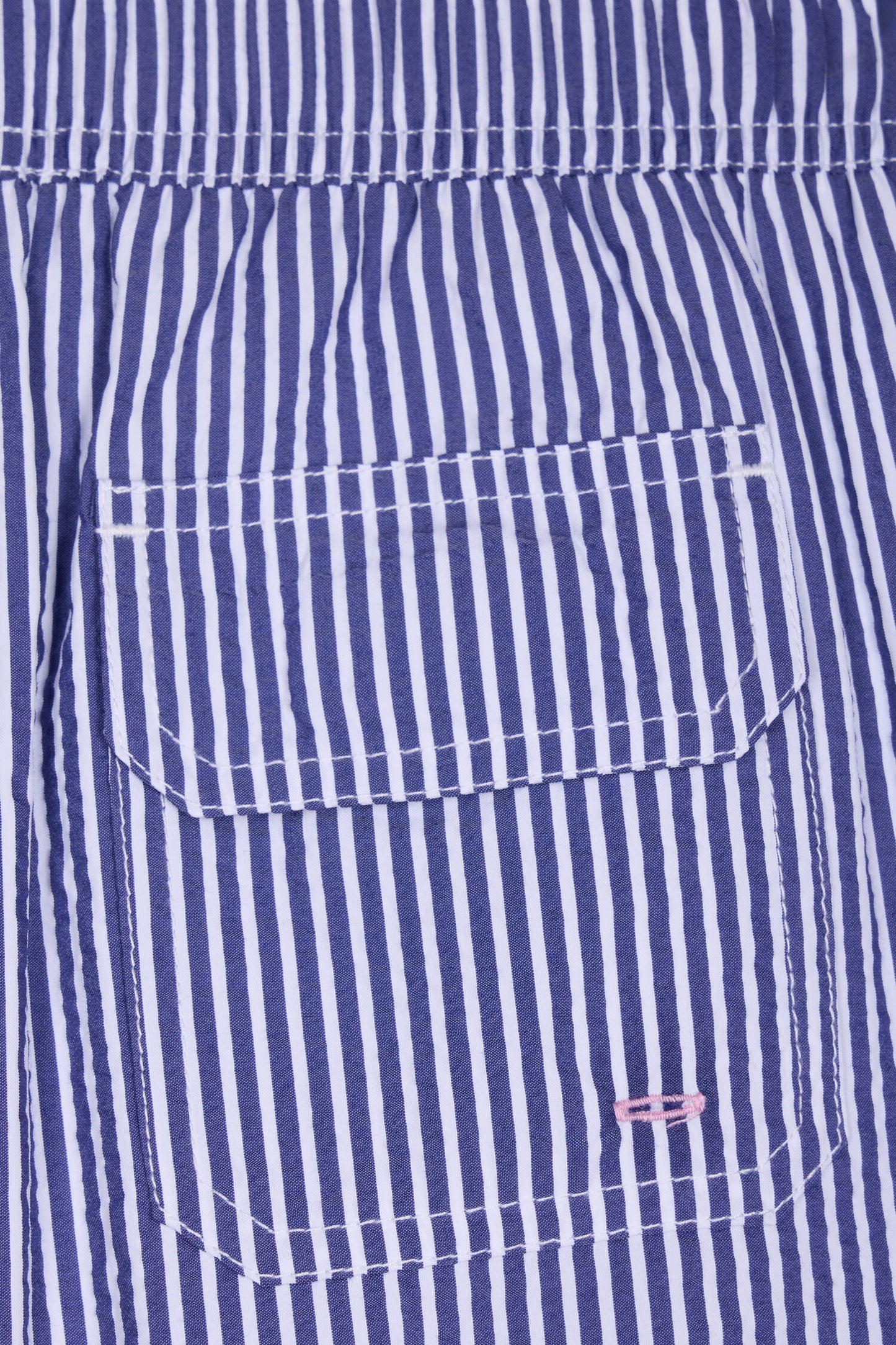 Maillot de bain en coton mélangé rayé marine