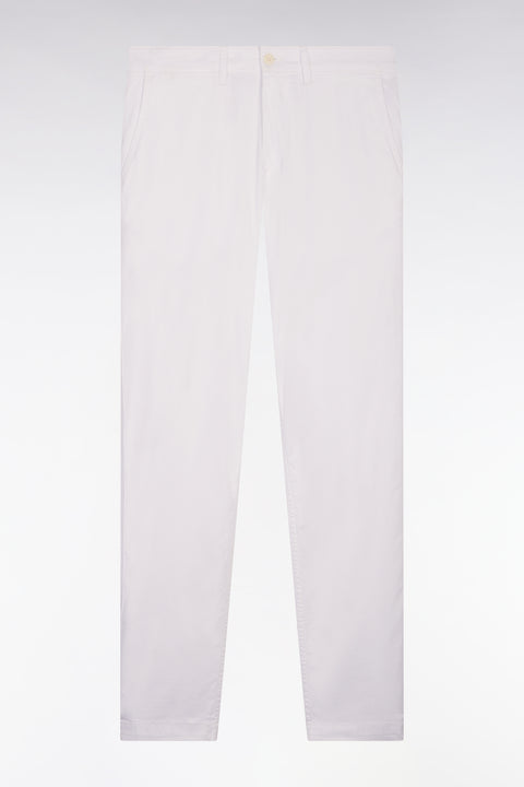 Pantalon chino regular en coton stretch blanc - Image 2