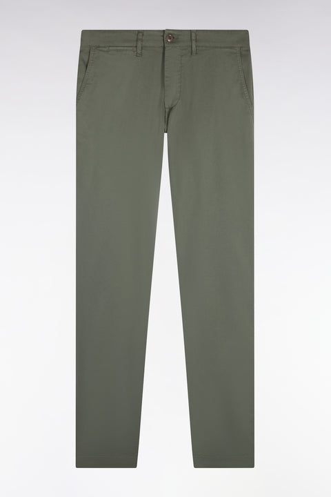 Pantalon chino regular en coton stretch kaki - Image 2