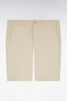Bermuda chino en gabardine stretch beige